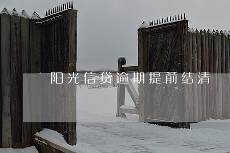 阳光信贷逾期提前结清
