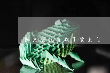 阳光贷款逾期了要上门 阳光贷款逾期了要上门