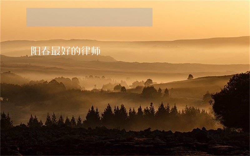 阳春最好的律师 阳春最好的律师