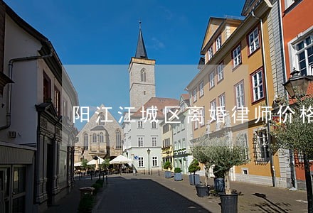 阳江江城区离婚律师价格 阳江江城区离婚律师价格