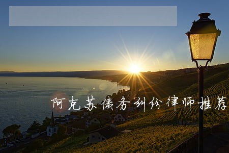 阿克苏债务纠纷律师推荐 阿克苏债务纠纷律师推荐