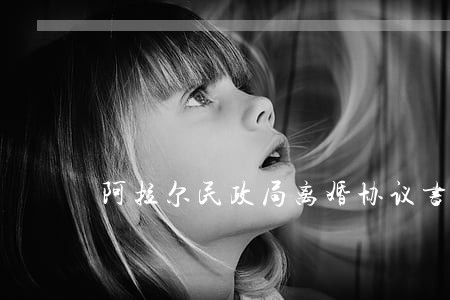 阿拉尔民政局离婚协议书
