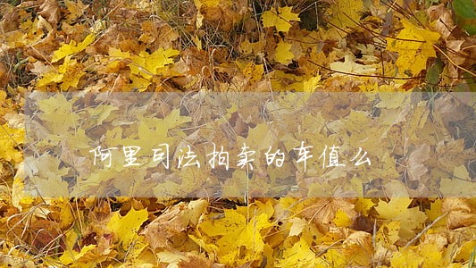 阿里司法拍卖的车值么 阿里司法拍卖的车值么