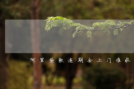 阿里贷款逾期会上门催收吗 阿里贷款逾期会上门催收吗
