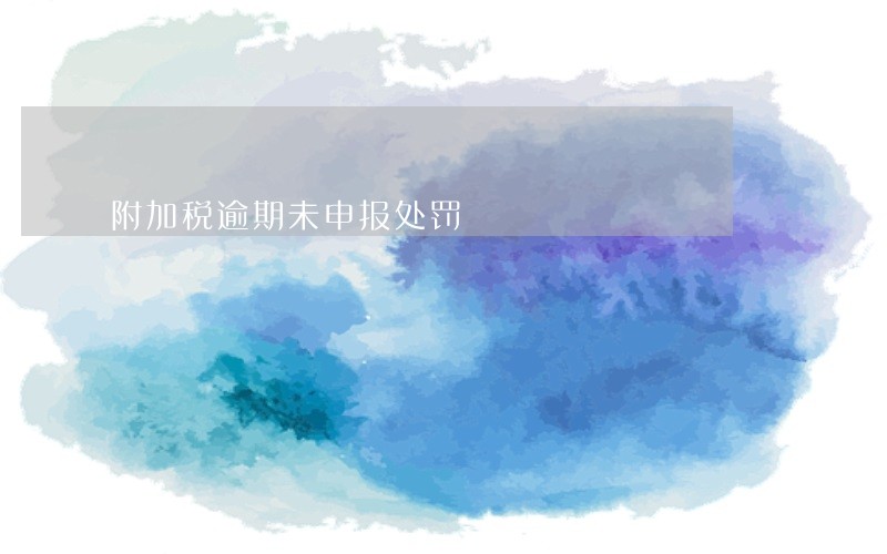 附加税逾期未申报处罚 附加税逾期未申报处罚