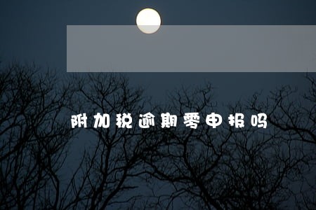 附加税逾期零申报吗 附加税逾期零申报吗