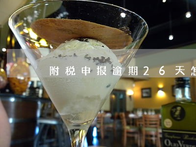 附税申报逾期26天怎么办 附税申报逾期26天怎么办