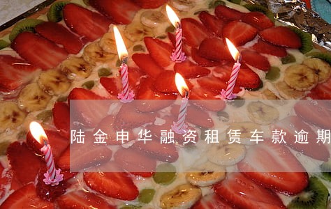 陆金申华融资租赁车款逾期