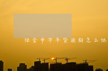 陆金申华车贷逾期怎么协商 陆金申华车贷逾期怎么协商