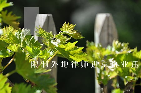 限制外地律师进京执业违法吗 限制外地律师进京执业违法吗