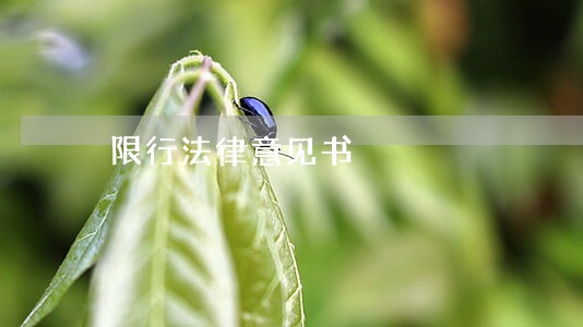 限行法律意见书
