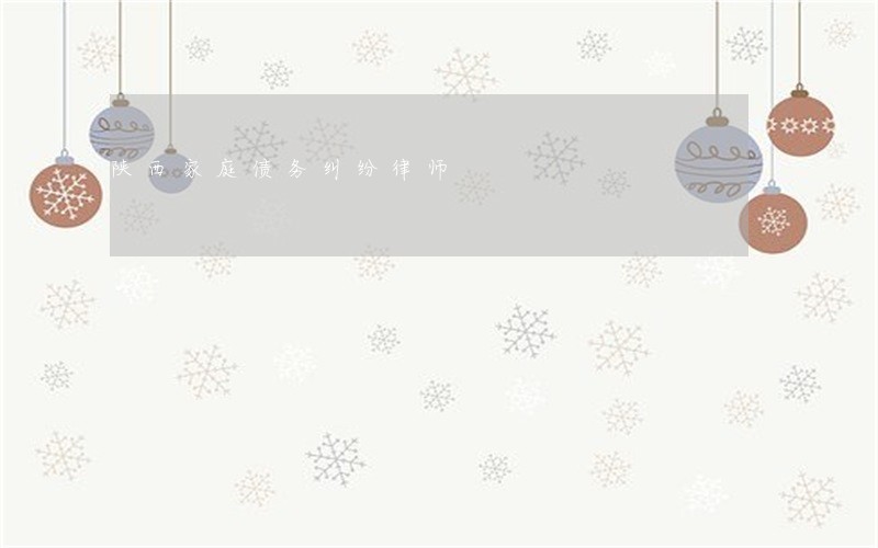 陕西家庭债务纠纷律师 陕西家庭债务纠纷律师