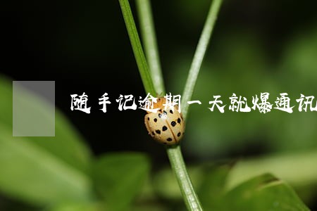随手记逾期一天就爆通讯录 随手记逾期一天就爆通讯录