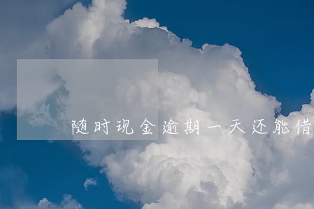 随时现金逾期一天还能借吗 随时现金逾期一天还能借吗