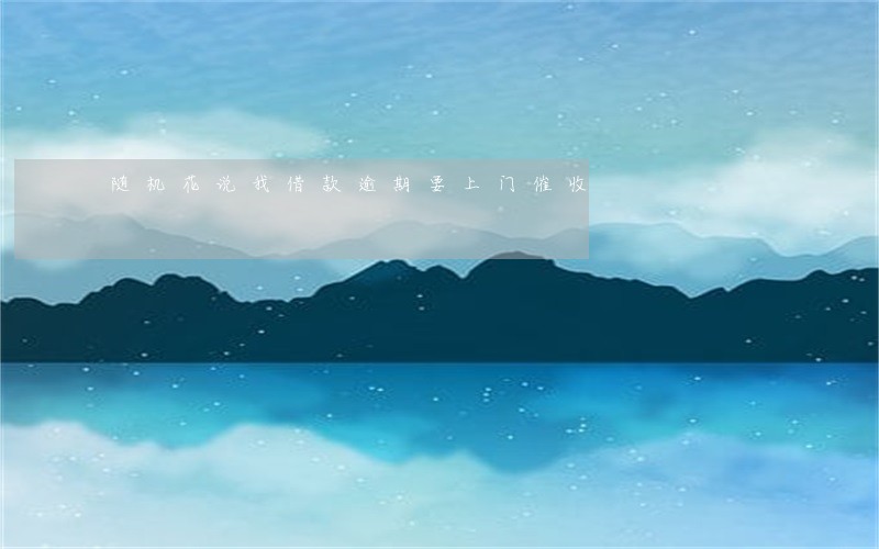 随机花说我借款逾期要上门催收