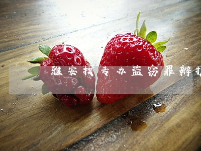 雅安找专办盗窃罪辩护律师 雅安找专办盗窃罪辩护律师