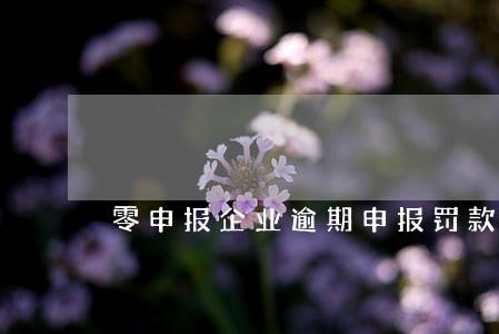 零申报企业逾期申报罚款罚多少