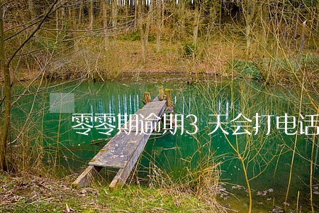零零期逾期3天会打电话 零零期逾期3天会打电话