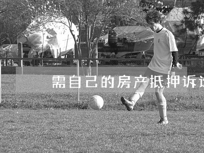 需自己的房产抵押诉讼保全 需自己的房产抵押诉讼保全