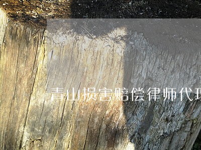 青山损害赔偿律师代理费 青山损害赔偿律师代理费