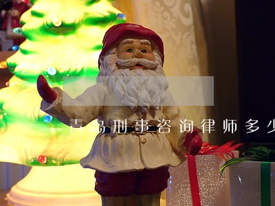 青岛刑事咨询律师多少钱 青岛刑事咨询律师多少钱