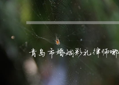 青岛市婚姻彩礼律师哪里找