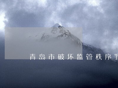 青岛市破坏监管秩序罪律师咨询 青岛市破坏监管秩序罪律师咨询