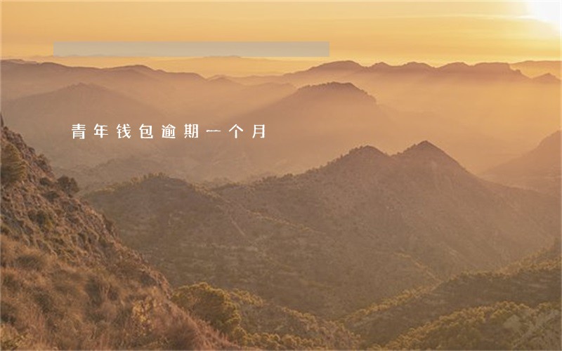青年钱包逾期一个月 青年钱包逾期一个月