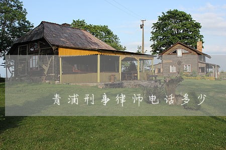青浦刑事律师电话多少