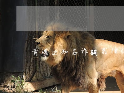 青浦区知名诈骗罪律师哪个比较好 青浦区知名诈骗罪律师哪个比较好