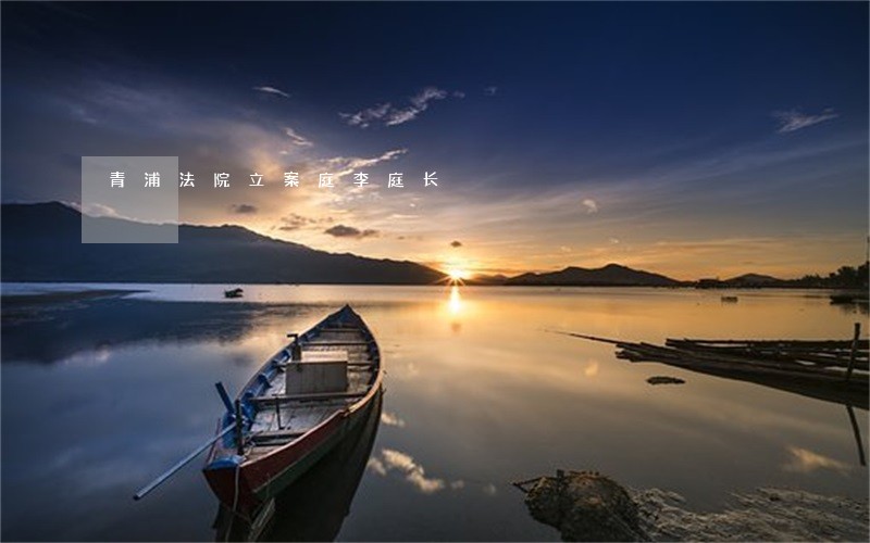 青浦法院立案庭李庭长 青浦法院立案庭李庭长