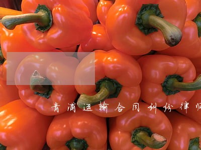 青浦运输合同纠纷律师 青浦运输合同纠纷律师