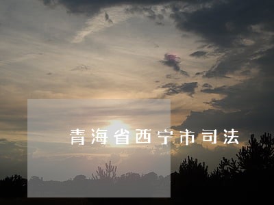 青海省西宁市司法 青海省西宁市司法