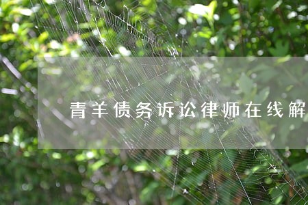 青羊债务诉讼律师在线解答 青羊债务诉讼律师在线解答