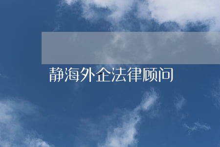 静海外企法律顾问 静海外企法律顾问