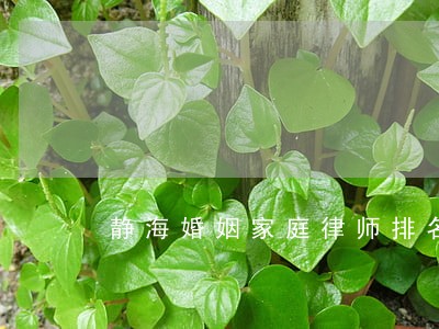 静海婚姻家庭律师排名 静海婚姻家庭律师排名