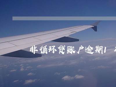 非循环贷账户逾期1有影响吗 非循环贷账户逾期1有影响吗