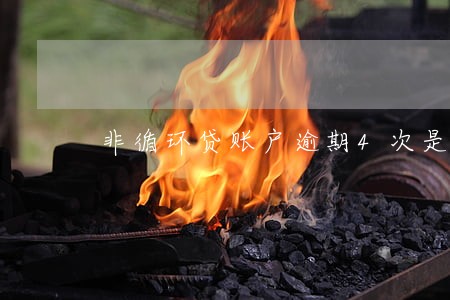 非循环贷账户逾期4次是什么 非循环贷账户逾期4次是什么
