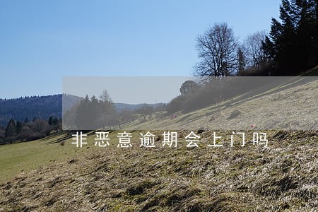 非恶意逾期会上门吗 非恶意逾期会上门吗