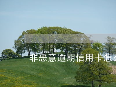 非恶意逾期信用卡怎么申诉