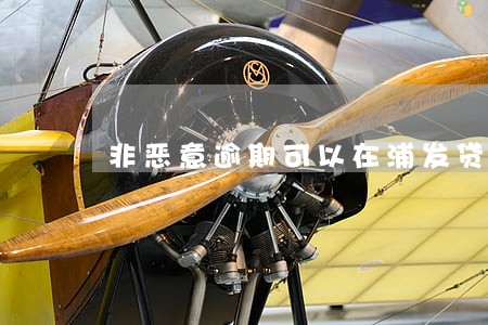 非恶意逾期可以在浦发贷款么 非恶意逾期可以在浦发贷款么