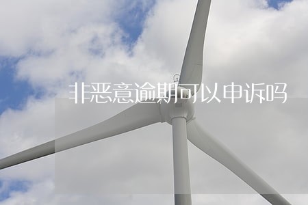 非恶意逾期可以申诉吗