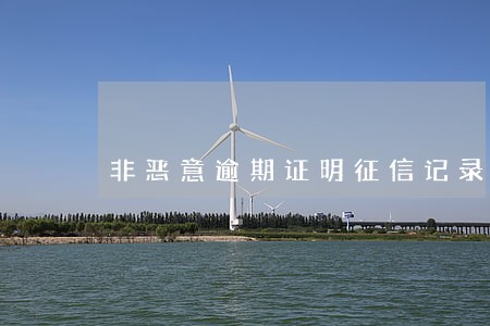 非恶意逾期证明征信记录取消 非恶意逾期证明征信记录取消