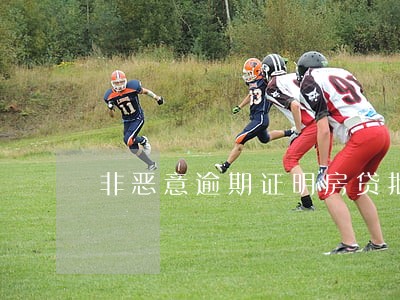 非恶意逾期证明房贷批了 非恶意逾期证明房贷批了