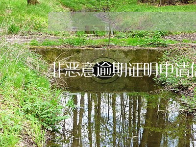 非恶意逾期证明申请信用卡