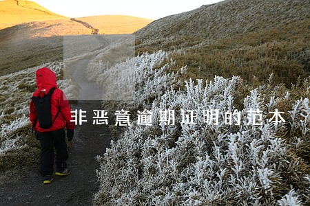 非恶意逾期证明的范本 非恶意逾期证明的范本