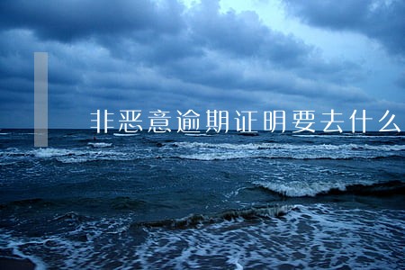 非恶意逾期证明要去什么网点开 非恶意逾期证明要去什么网点开