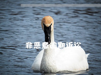 非恶意逾期诉讼 非恶意逾期诉讼