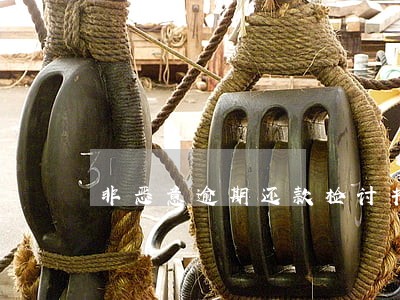 非恶意逾期还款检讨书 非恶意逾期还款检讨书