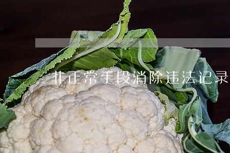 非正常手段消除违法记录吗 非正常手段消除违法记录吗
